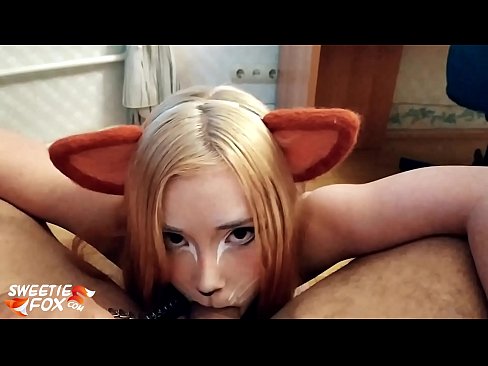 ❤️ Kitsune waxay liqaysaa dick oo afkeeda ku dhufatey ❤️ Porno Guri ☑